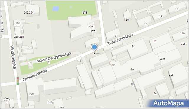 Łódź, Tymienieckiego Wincentego, ks. bp., 5, mapa Łodzi