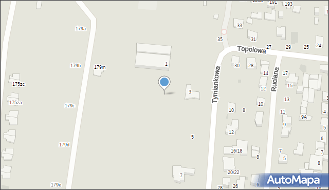 Łódź, Tymiankowa, 1b, mapa Łodzi