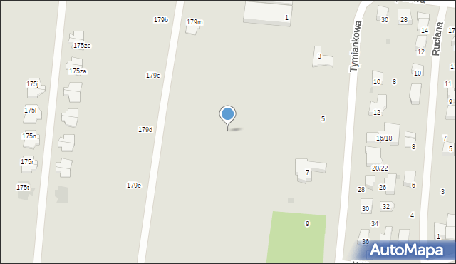 Łódź, Tymiankowa, 1x, mapa Łodzi