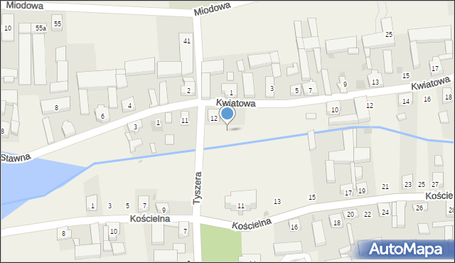 Lutogniew, Tyszera, ks., 10, mapa Lutogniew