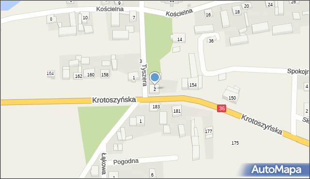 Lutogniew, Tyszera, ks., 2, mapa Lutogniew