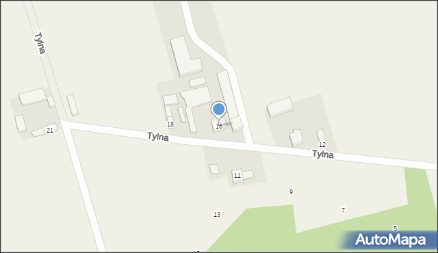 Mąkoszyn, Tylna, 16, mapa Mąkoszyn