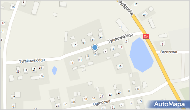 Mąkowarsko, Tyrakowskiego Antoniego, ks., 7, mapa Mąkowarsko
