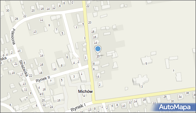 Michów, Tysiąclecia, 10, mapa Michów