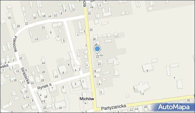 Michów, Tysiąclecia, 12, mapa Michów