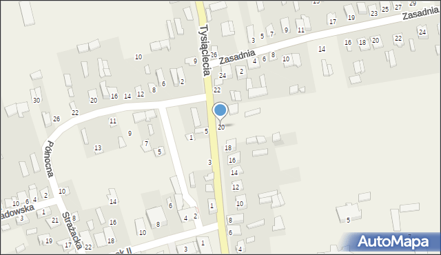 Michów, Tysiąclecia, 20, mapa Michów