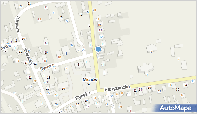 Michów, Tysiąclecia, 6, mapa Michów