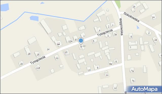 Miedzna, Tysiąclecia, 6, mapa Miedzna