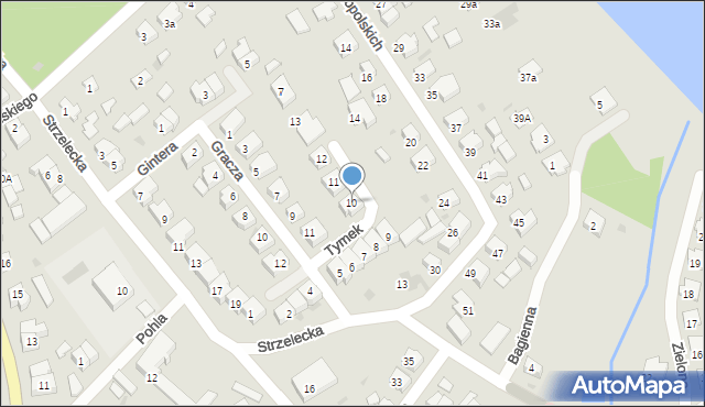 Międzychód, Tymek Jadwigi, 10, mapa Międzychód