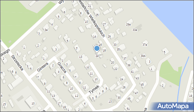 Międzychód, Tymek Jadwigi, 14, mapa Międzychód