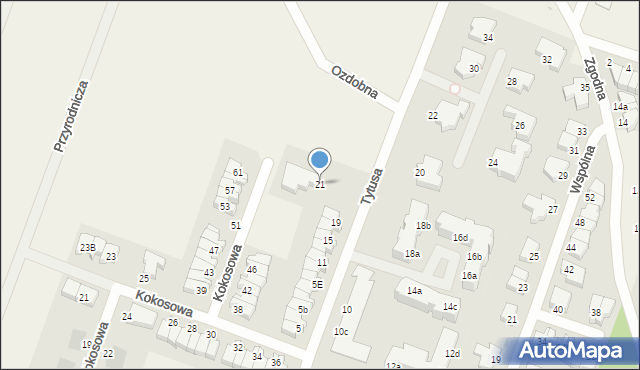 Mierzyn, Tytusa, 21, mapa Mierzyn