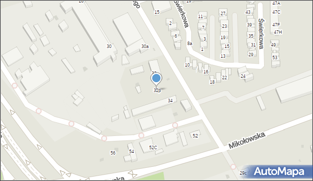 Mysłowice, Tysiąclecia Państwa Polskiego, 32p, mapa Mysłowice