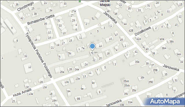 Mysłowice, Tysiąclecia Państwa Polskiego, 7c, mapa Mysłowice