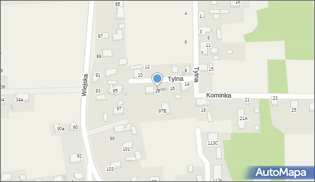 Nowa Wieś Tworoska, Tylna, 18, mapa Nowa Wieś Tworoska