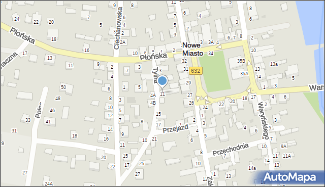 Nowe Miasto, Tylna, 11, mapa Nowe Miasto