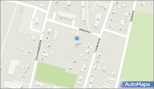 Nowe Miasto Lubawskie, Tysiąclecia, 21a, mapa Nowe Miasto Lubawskie