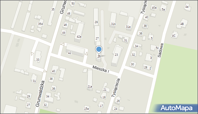 Nowe Miasto Lubawskie, Tysiąclecia, 25, mapa Nowe Miasto Lubawskie