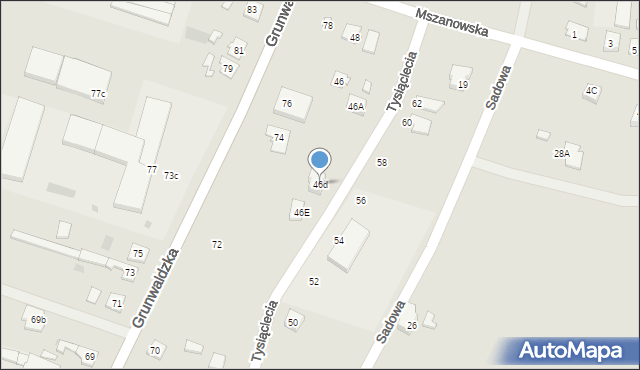 Nowe Miasto Lubawskie, Tysiąclecia, 46d, mapa Nowe Miasto Lubawskie