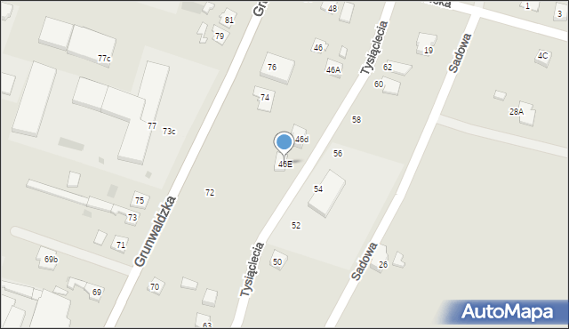 Nowe Miasto Lubawskie, Tysiąclecia, 46E, mapa Nowe Miasto Lubawskie