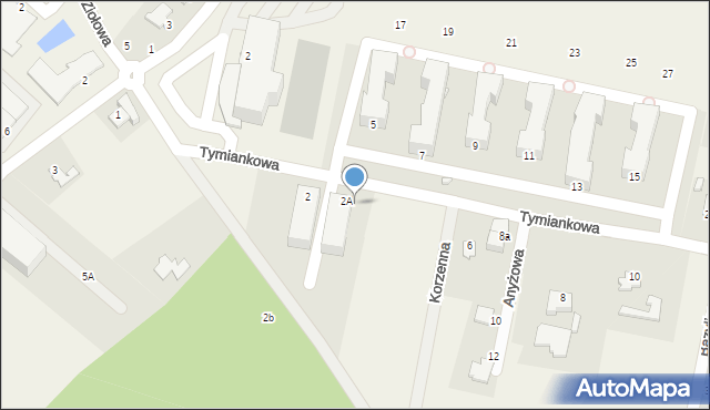 Osielsko, Tymiankowa, 2b, mapa Osielsko