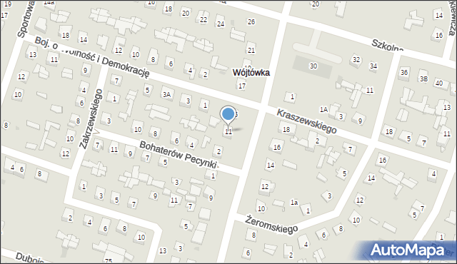 Ostrów Mazowiecka, Tysiąclecia, 11, mapa Ostrów Mazowiecka