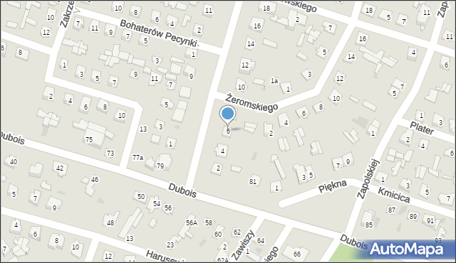 Ostrów Mazowiecka, Tysiąclecia, 6, mapa Ostrów Mazowiecka