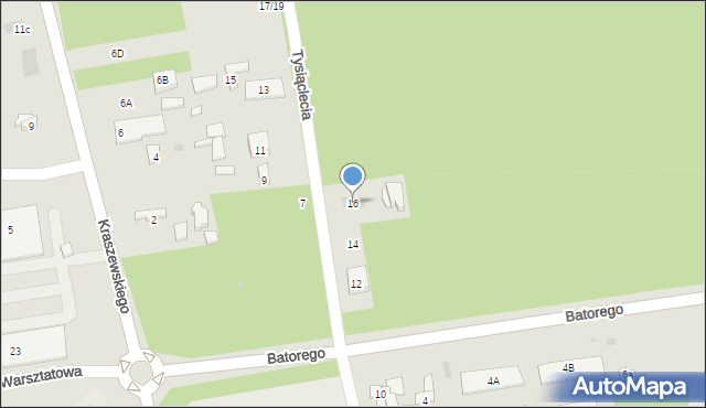 Otwock, Tysiąclecia, 16, mapa Otwock