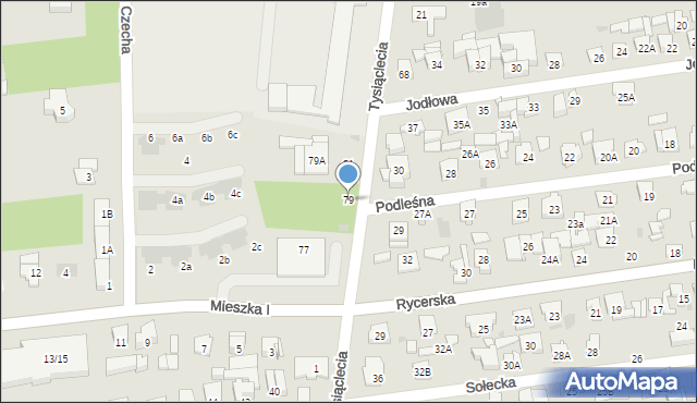 Otwock, Tysiąclecia, 79, mapa Otwock