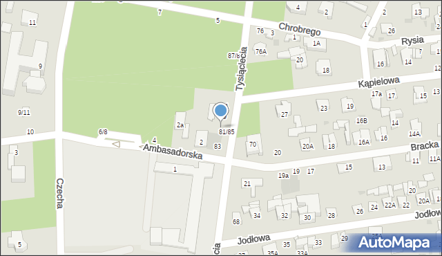 Otwock, Tysiąclecia, 87, mapa Otwock