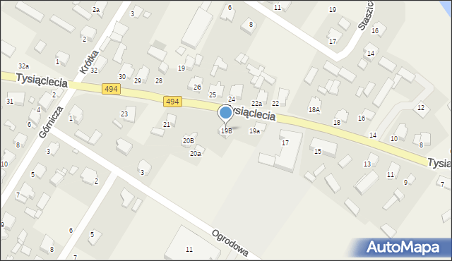 Panki, Tysiąclecia, 19B, mapa Panki