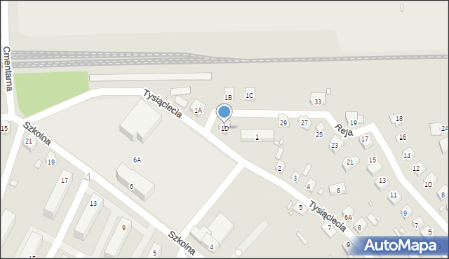 Piechowice, Tysiąclecia, 1D, mapa Piechowice