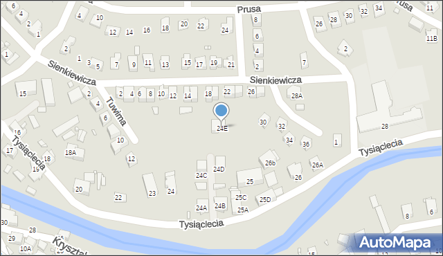 Piechowice, Tysiąclecia, 24E, mapa Piechowice