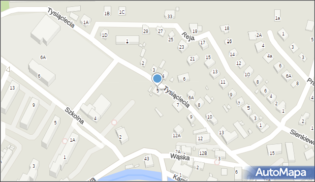 Piechowice, Tysiąclecia, 5, mapa Piechowice