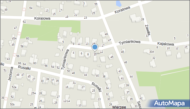 Piotrków Trybunalski, Tymiankowa, 10, mapa Piotrków Trybunalski