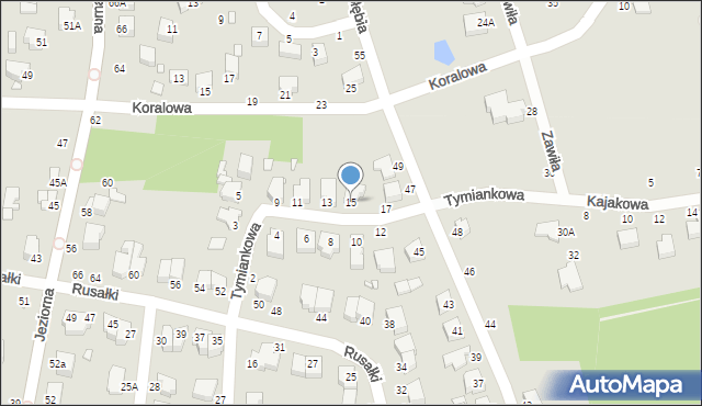 Piotrków Trybunalski, Tymiankowa, 15, mapa Piotrków Trybunalski