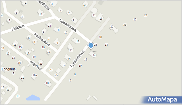 Płock, Tymiankowa, 14, mapa Płock