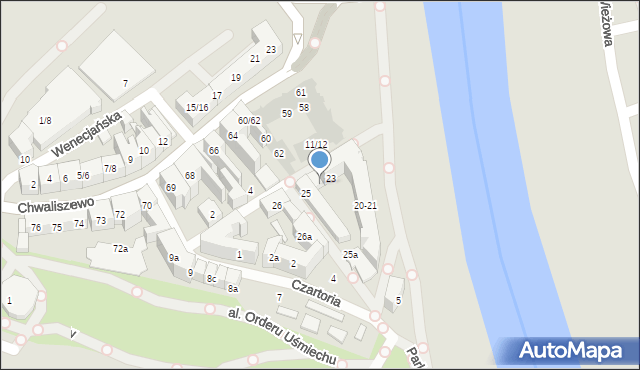 Poznań, Tylne Chwaliszewo, 24, mapa Poznania