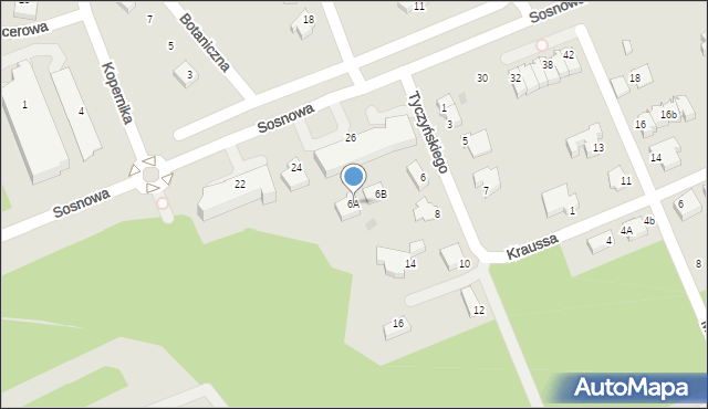 Puławy, Tyczyńskiego Jana Antoniego, 6A, mapa Puław