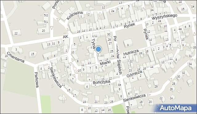 Pyskowice, Tylna, 3, mapa Pyskowice