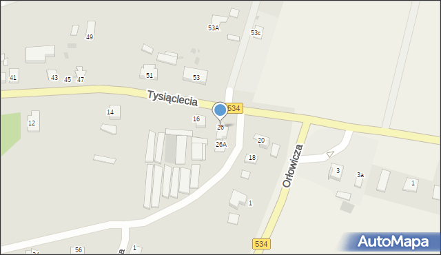 Radzyń Chełmiński, Tysiąclecia, 26, mapa Radzyń Chełmiński