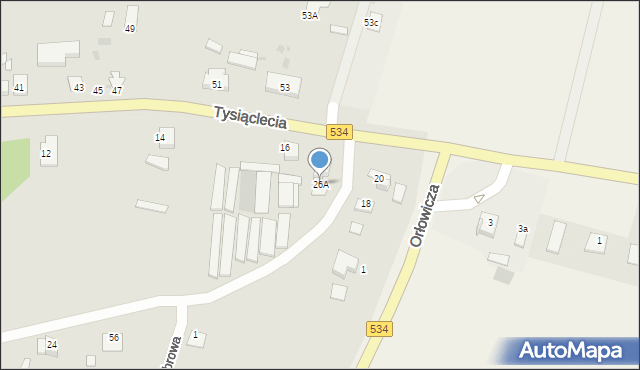 Radzyń Chełmiński, Tysiąclecia, 26A, mapa Radzyń Chełmiński