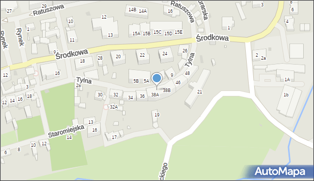 Recz, Tylna, 40, mapa Recz