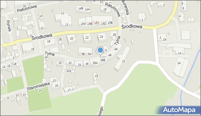 Recz, Tylna, 42, mapa Recz