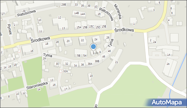 Recz, Tylna, 7, mapa Recz