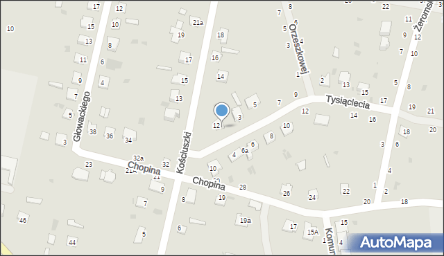 Rejowiec Fabryczny, Tysiąclecia, 1, mapa Rejowiec Fabryczny