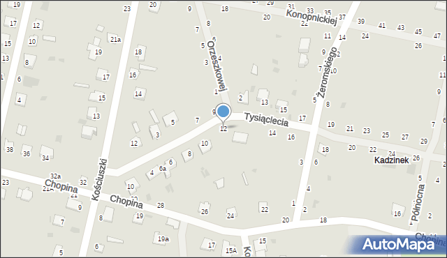 Rejowiec Fabryczny, Tysiąclecia, 12, mapa Rejowiec Fabryczny