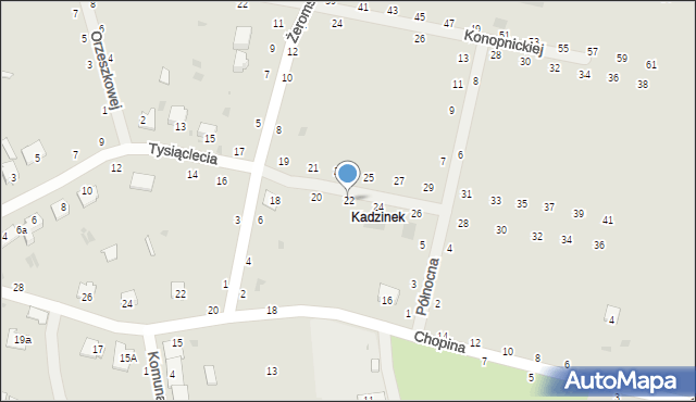 Rejowiec Fabryczny, Tysiąclecia, 22, mapa Rejowiec Fabryczny