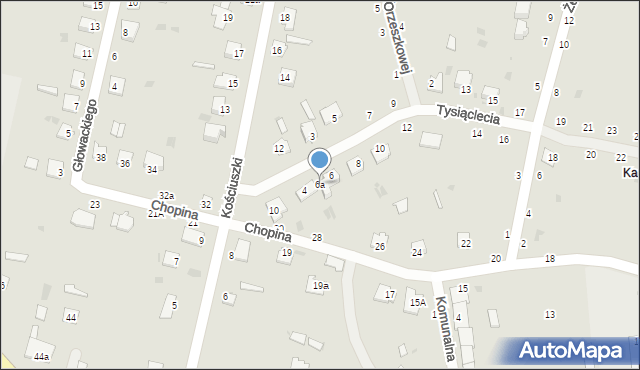 Rejowiec Fabryczny, Tysiąclecia, 6a, mapa Rejowiec Fabryczny