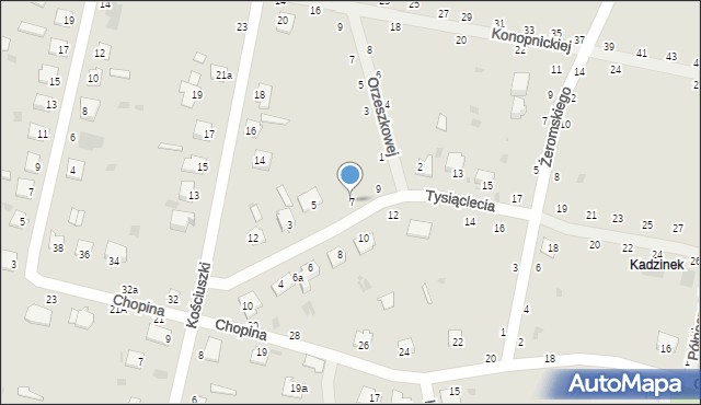 Rejowiec Fabryczny, Tysiąclecia, 7, mapa Rejowiec Fabryczny