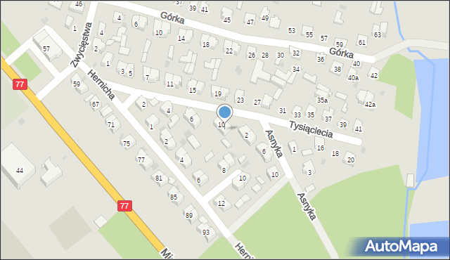 Rudnik nad Sanem, Tysiąclecia, 12, mapa Rudnik nad Sanem